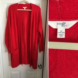 Terra & Sky Red Cardigan